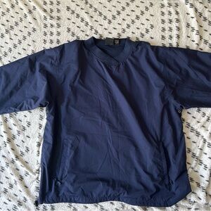 Used XL Plain Wilson Navy Blue Nylon Pullover